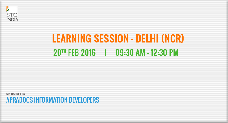 STC India Learning Session - Delhi (NCR)  on 20th Feb 2016