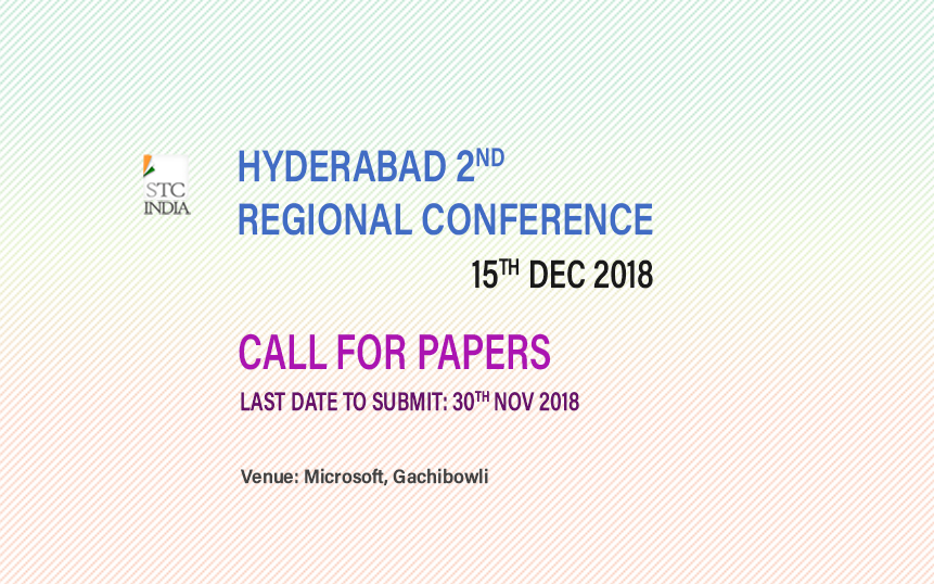 [Hyderabad] Regional Conference – 15 Dec 2018 – Call for Papers