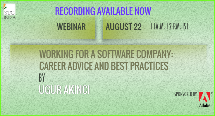 [Webinar] Working for a Software Company: Career Advice and Best Practices - Ugur Akinci